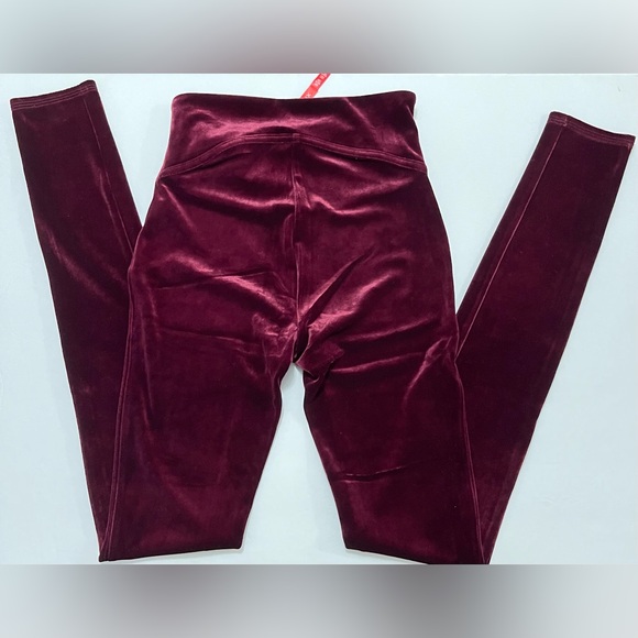 Spandex Velvet Leggings Reg Rich Burgundy Size Xsmall. NWT - Picture 9 of 16